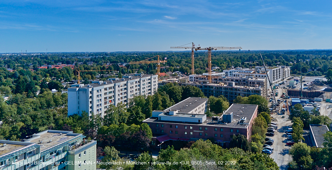 02.09.2022 - Baustelle Alexisquartier und Pandion Verde in Neuperlach 02.09.2022 - Baustelle Alexisquartier und Pandion Verde in Neuperlach